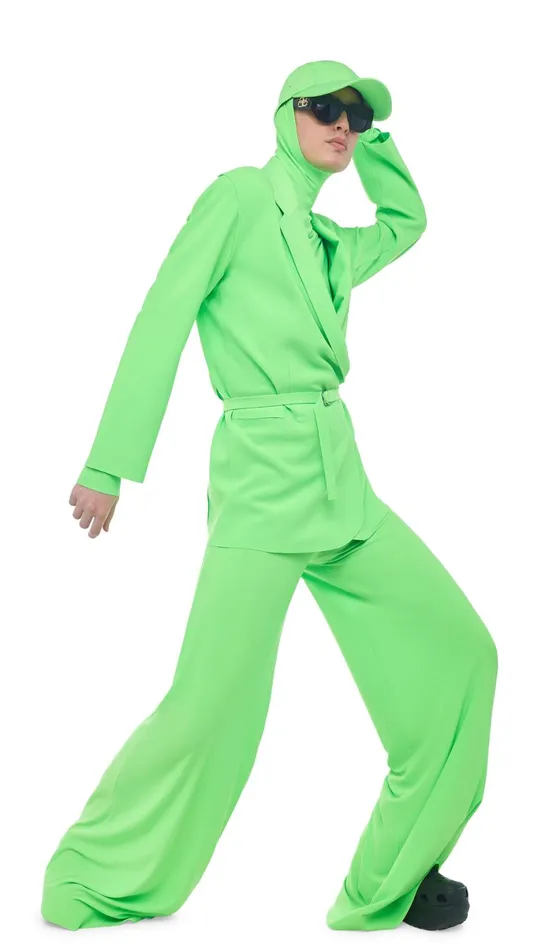 Norma Kamali Swimwear ELEPHANT PANT Neon Green 8211 Clothing