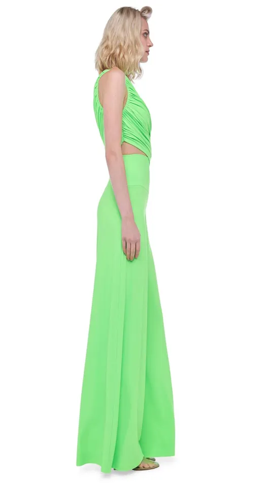 Norma Kamali Swimwear ELEPHANT PANT Neon Green 8211 Clothing