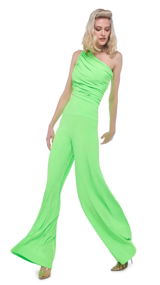 Norma Kamali Swimwear ELEPHANT PANT Neon Green 8211 Clothing