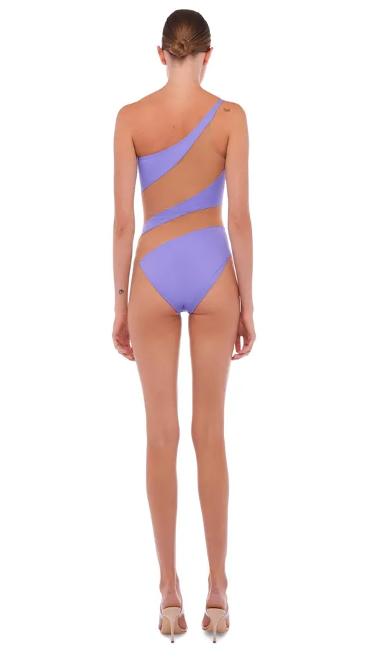 Norma Kamali Swimwear SNAKE MESH MIO Lilac 8211 Clothing