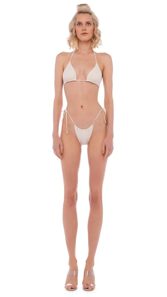 Norma Kamali Swimwear STRING BOTTOM Bone 8211 Clothing