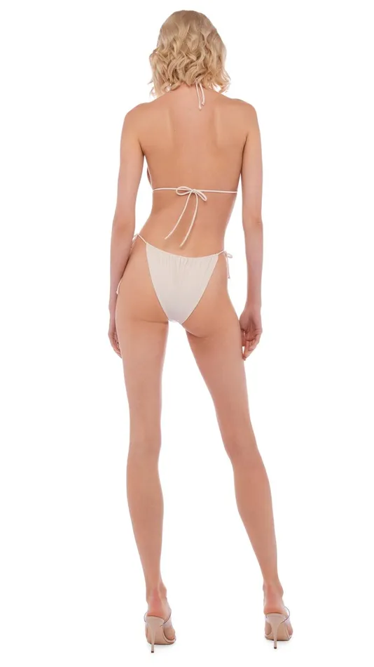 Norma Kamali Swimwear STRING BOTTOM Bone 8211 Clothing