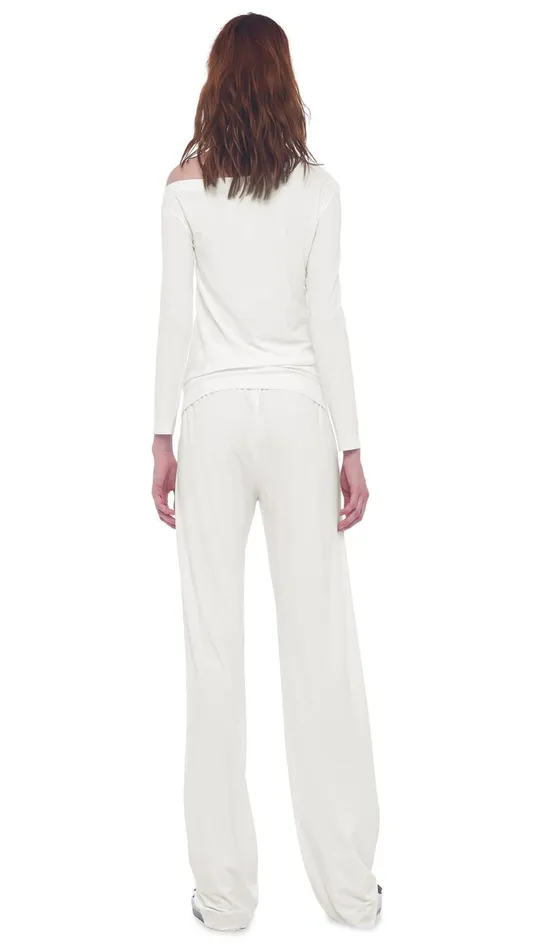 Norma Kamali Tops DROP SHOULDER TOP Snow White 8211 Clothing