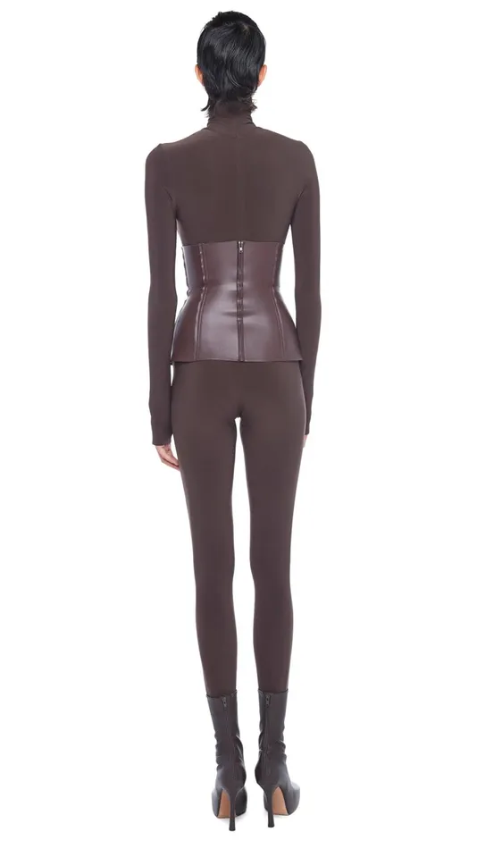 Norma Kamali Tops GRACE CORSET Chocolate 8211 Clothing