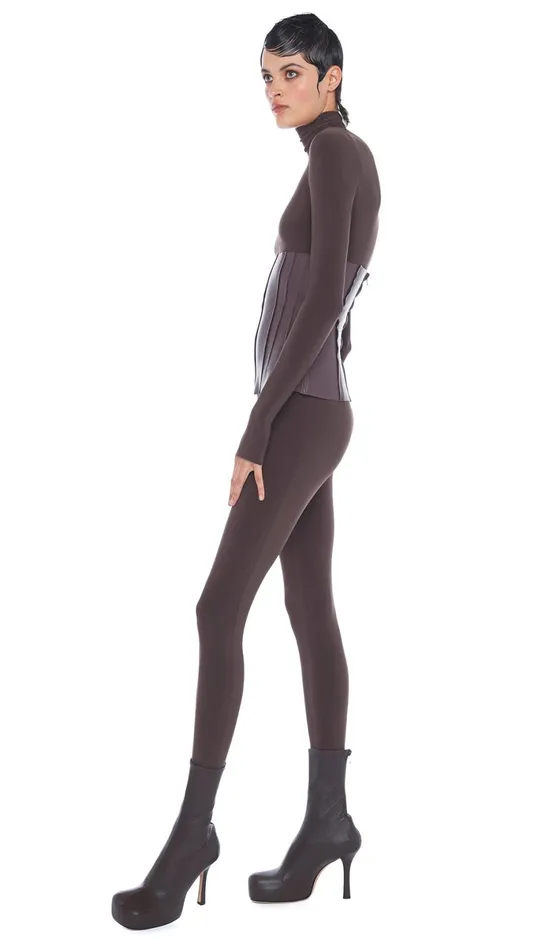 Norma Kamali Tops GRACE CORSET Chocolate 8211 Clothing