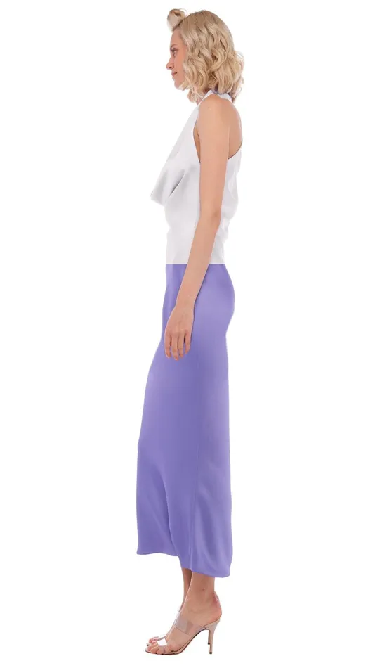 Norma Kamali Tops HALTER DRAPE TOP Snow White 8211 Clothing