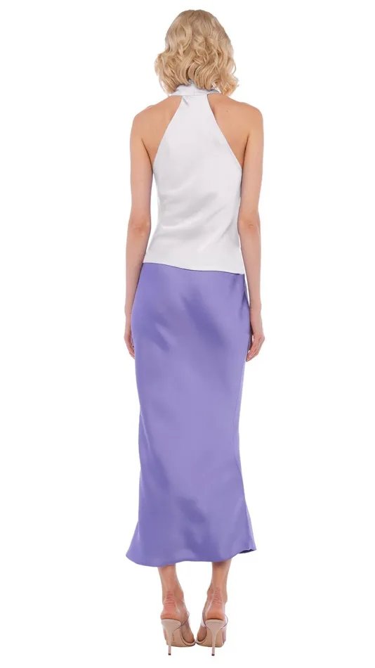 Norma Kamali Tops HALTER DRAPE TOP Snow White 8211 Clothing