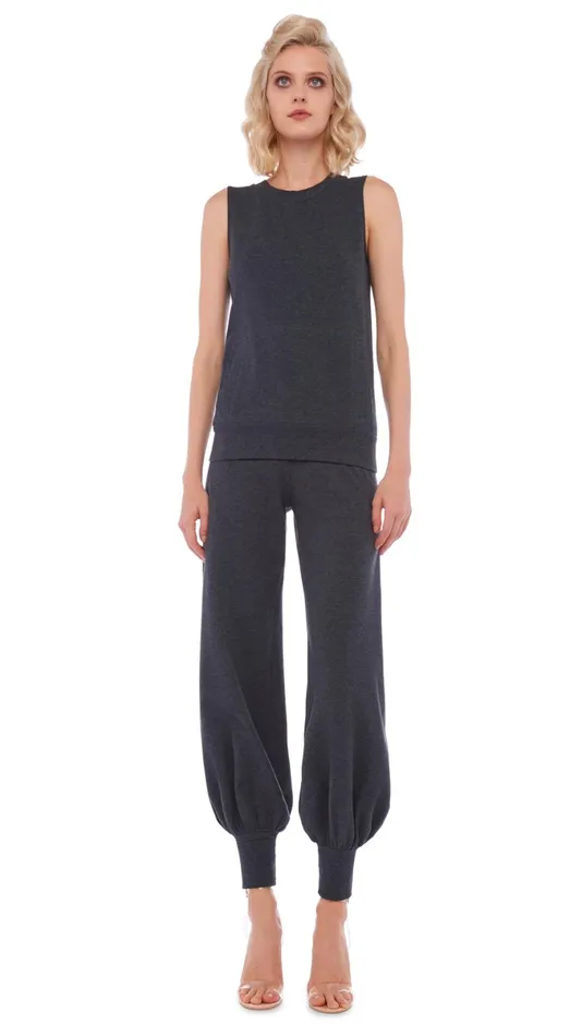 Norma Kamali Tops SLEEVELESS TAILORED TERRY TOP Dark Heather Grey 8211 Clothing Norma Kamali Tops SLEEVELESS TAILORED TERRY TOP Dark Heather Grey 8211 Clothing