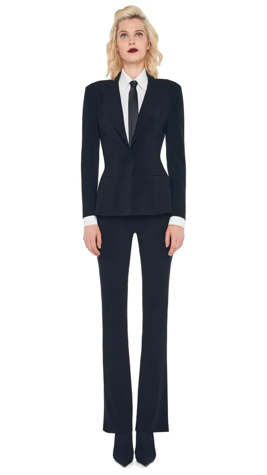 Norma Kamali Wardrobe BOOT PANT With SINGLE BREASTED BOY FIT JACKET 8211 Clothing Norma Kamali Wardrobe BOOT PANT With SINGLE BREASTED BOY FIT JACKET 8211 Clothing