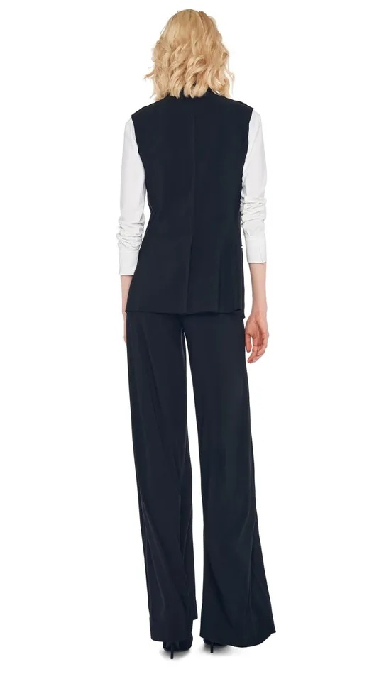 Norma Kamali Wardrobe ELEPHANT PANT With SLEEVELESS SINGLE BREASTED JACKET 8211 Clothing