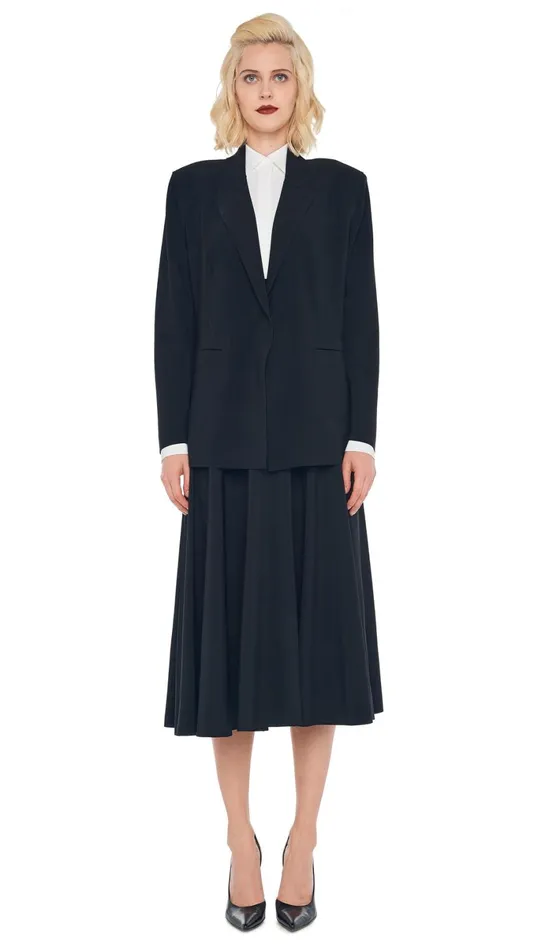 Norma Kamali Wardrobe GRACE SKIRT With EASY FIT SINGLE BREASTED JACKET 8211 Clothing Norma Kamali Wardrobe GRACE SKIRT With EASY FIT SINGLE BREASTED JACKET 8211 Clothing