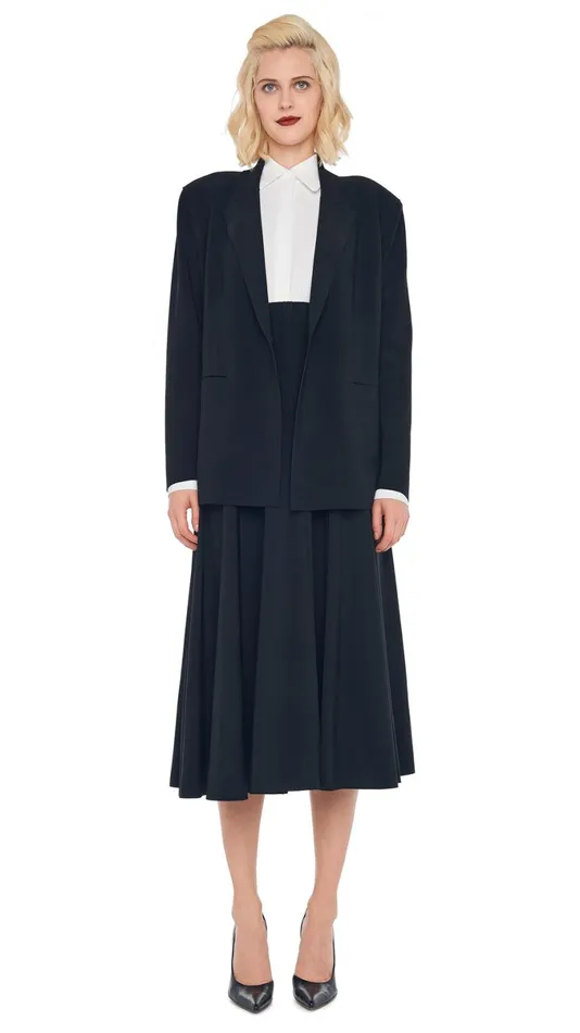 Norma Kamali Wardrobe GRACE SKIRT With EASY FIT SINGLE BREASTED JACKET 8211 Clothing Norma Kamali Wardrobe GRACE SKIRT With EASY FIT SINGLE BREASTED JACKET 8211 Clothing