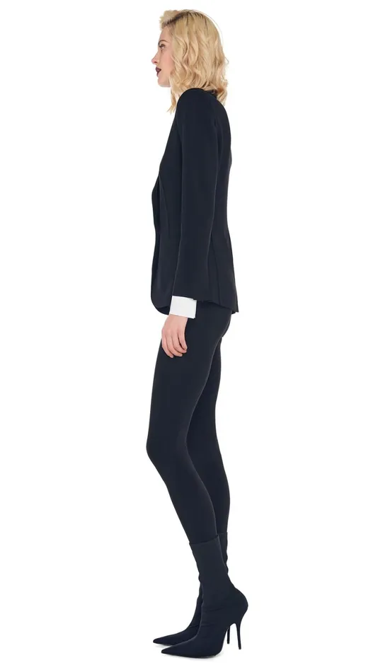 Norma Kamali Wardrobe LEGGING W FOOTIE WO WAISTBAND With CLASSIC SINGLE BREASTED JACKET 8211 Clothing Norma Kamali Wardrobe LEGGING W FOOTIE WO WAISTBAND With CLASSIC SINGLE BREASTED JACKET 8211 Clothing