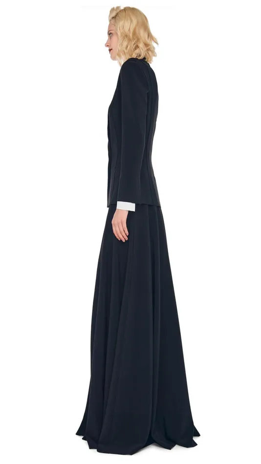 Norma Kamali Wardrobe LONG GRACE SKIRT With SINGLE BREASTED BOY FIT JACKET 8211 Clothing Norma Kamali Wardrobe LONG GRACE SKIRT With SINGLE BREASTED BOY FIT JACKET 8211 Clothing