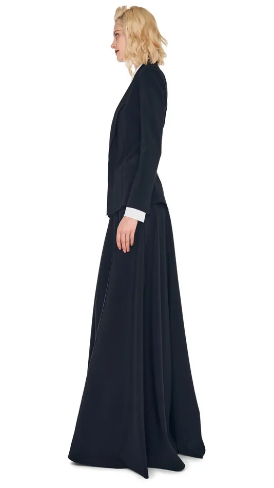 Norma Kamali Wardrobe LONG GRACE SKIRT With SINGLE BREASTED BOY FIT JACKET 8211 Clothing Norma Kamali Wardrobe LONG GRACE SKIRT With SINGLE BREASTED BOY FIT JACKET 8211 Clothing