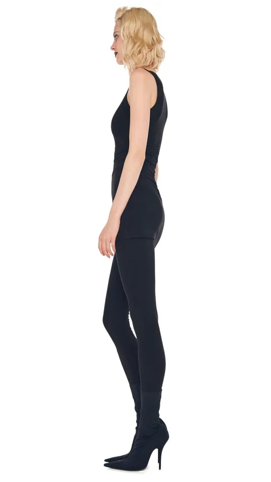 Norma Kamali Wardrobe SLEEVELESS PICKLEBALL MINI DRESS With LEGGING W FOOTIE WO WAISTBAND 8211 Clothing Norma Kamali Wardrobe SLEEVELESS PICKLEBALL MINI DRESS With LEGGING W FOOTIE WO WAISTBAND 8211 Clothing