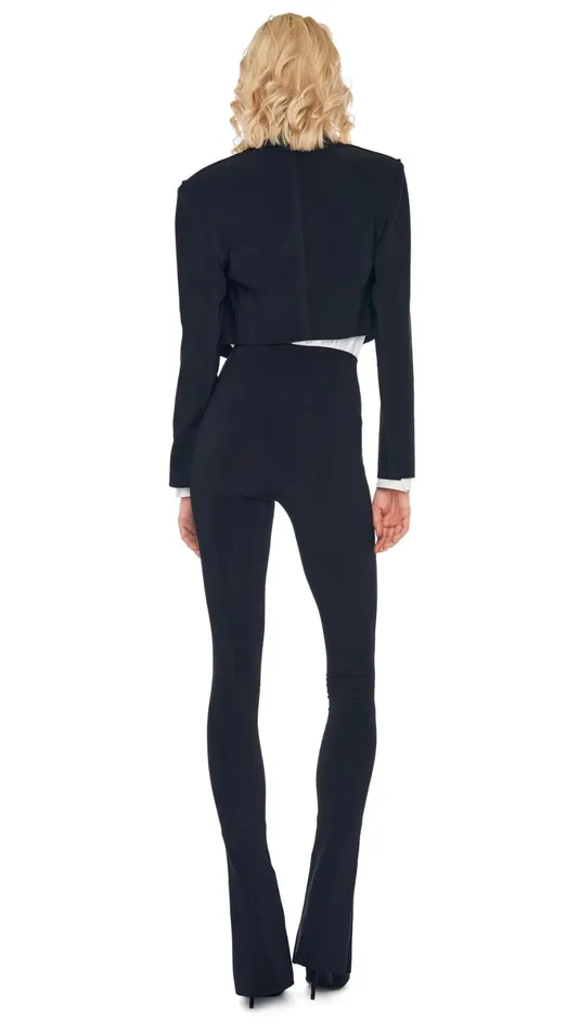 Norma Kamali Wardrobe SPAT LEGGING With CROPPED SINGLE BREASTED JACKET 8211 Clothing