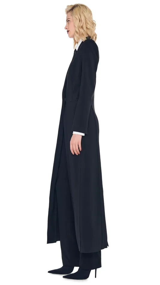 Norma Kamali Wardrobe TAPERED PLEATED TROUSER With SINGLE BREASTED COAT 8211 Clothing Norma Kamali Wardrobe TAPERED PLEATED TROUSER With SINGLE BREASTED COAT 8211 Clothing