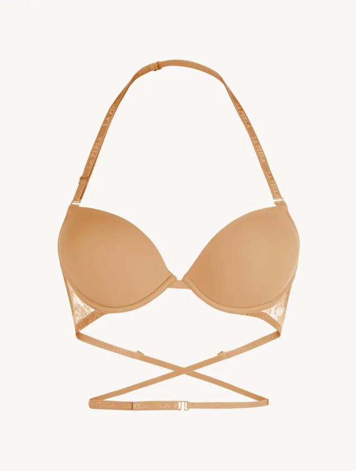 Nude Tshirt Multiway Bra With Chantilly Lace Lingerie La Perla Padded