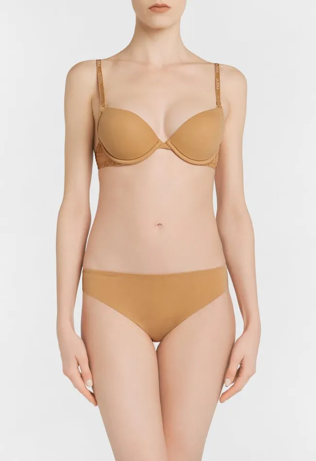 Nude Tshirt Multiway Bra With Chantilly Lace Lingerie La Perla Padded