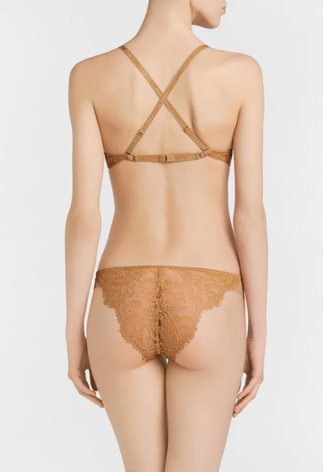 Nude Tshirt Multiway Bra With Chantilly Lace Lingerie La Perla Padded