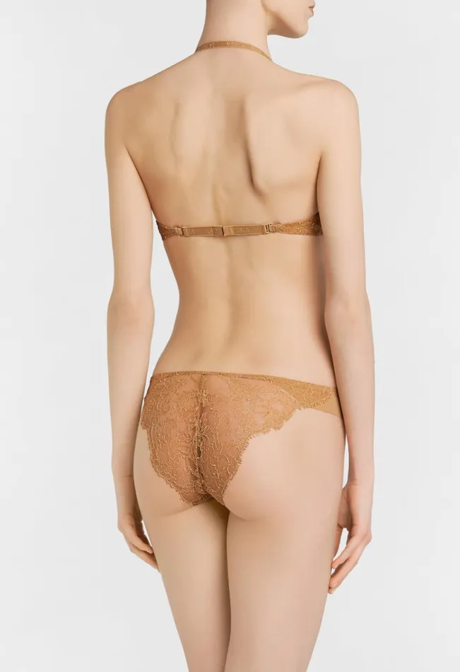 Nude Tshirt Multiway Bra With Chantilly Lace Lingerie La Perla Padded