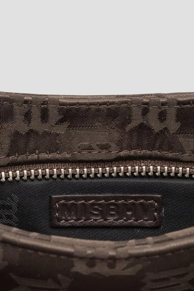Nylon Monogram Shoulder Bag Brown Women MISBHV Bags
