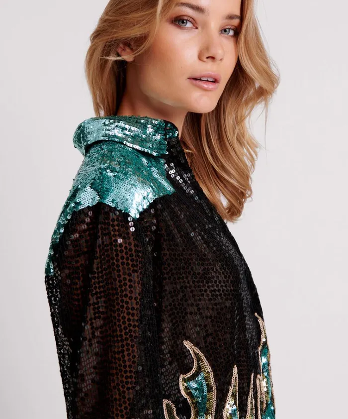 ON FIRE HAND SEQUIN WESTERN SHIRT Women One Teaspoon Shirts