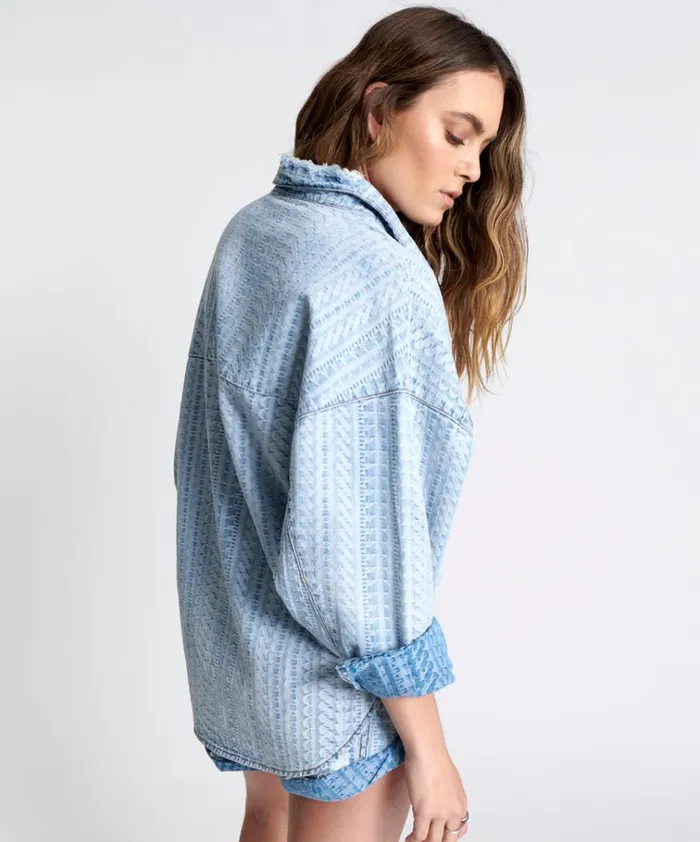 ON REPEAT DENIM DARIA SHACKET Women One Teaspoon Denim Tops ON REPEAT DENIM DARIA SHACKET Women One Teaspoon Denim Tops