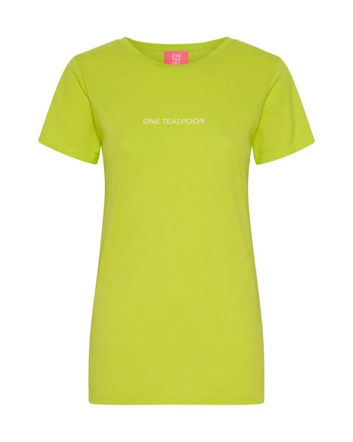 ONE TEASPOON ORGANIC FITTED LOGO TEE YELLOW Women One Teaspoon Tees and Tanks ONE TEASPOON ORGANIC FITTED LOGO TEE YELLOW Women One Teaspoon Tees and Tanks