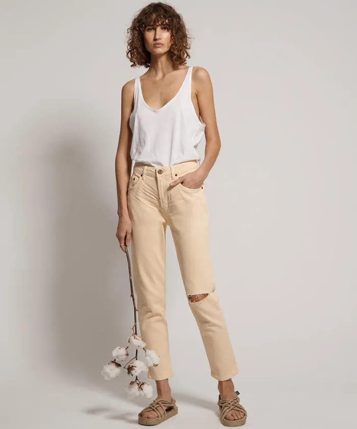 ORGANIC AWESOME BAGGIES HIGH WAIST STRAIGHT LEG JE Women One Teaspoon Organic Tees