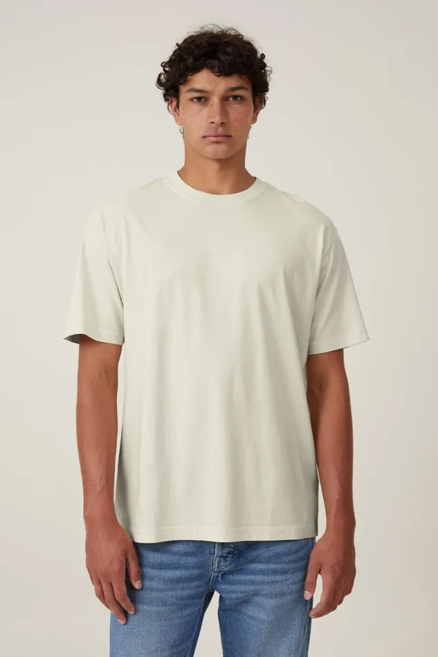 Organic Loose Fit TShirt Ecru Men Cotton On Tees and Tanks