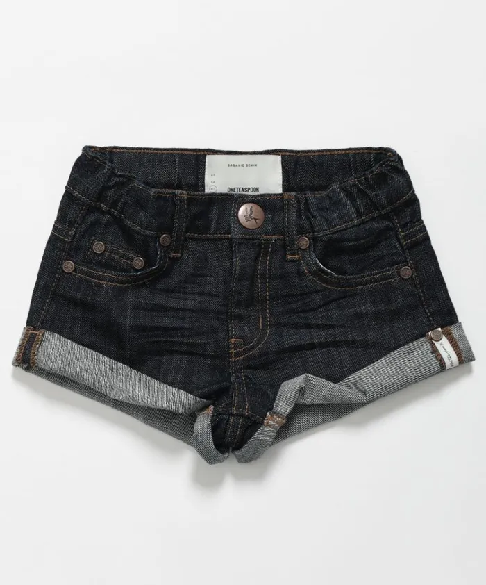 ORGANIC RAW BANDIT SHORT BLUE WomenKids One Teaspoon Organic Tees ORGANIC RAW BANDIT SHORT BLUE WomenKids One Teaspoon Organic Tees