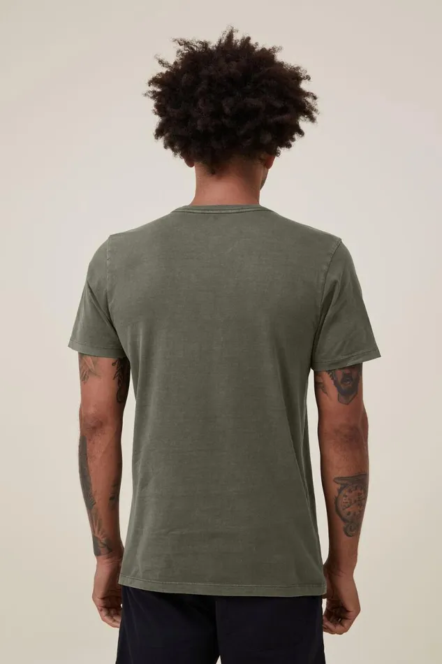 Organic Regular Fit Crew TShirt Military Men Cotton On Tees and Tanks