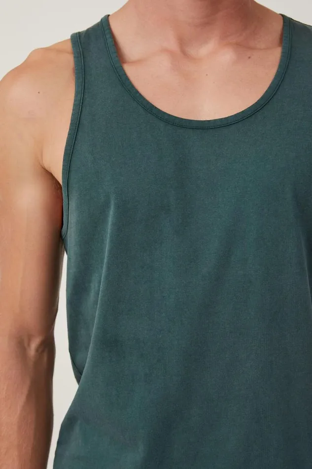 Organic Tank Pine Needle Green Men Cotton On Tees and Tanks Organic Tank Pine Needle Green Men Cotton On Tees and Tanks