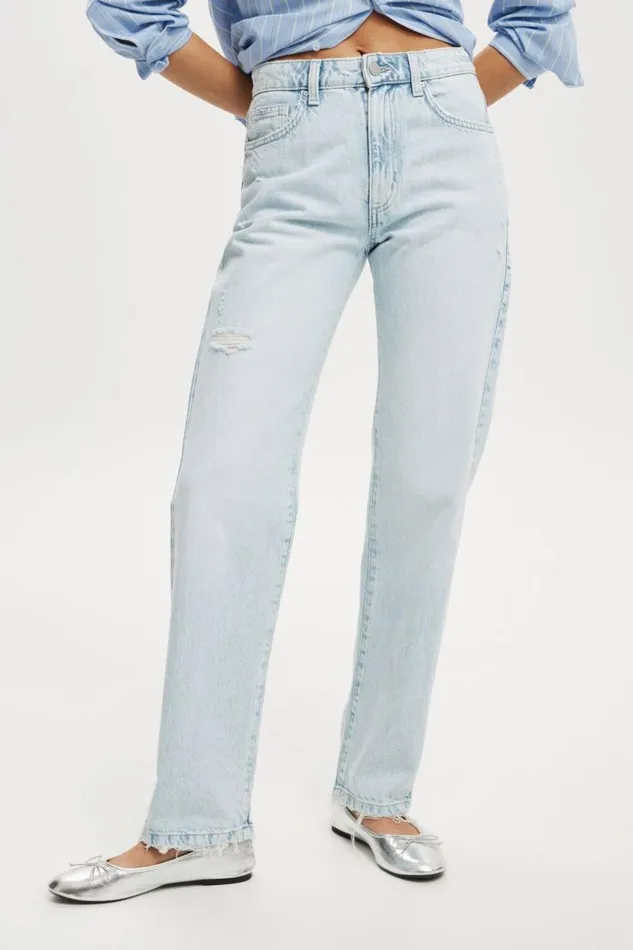 Original Straight Jean Crystal Bluewash Pocket Women Cotton On Pants Original Straight Jean Crystal Bluewash Pocket Women Cotton On Pants