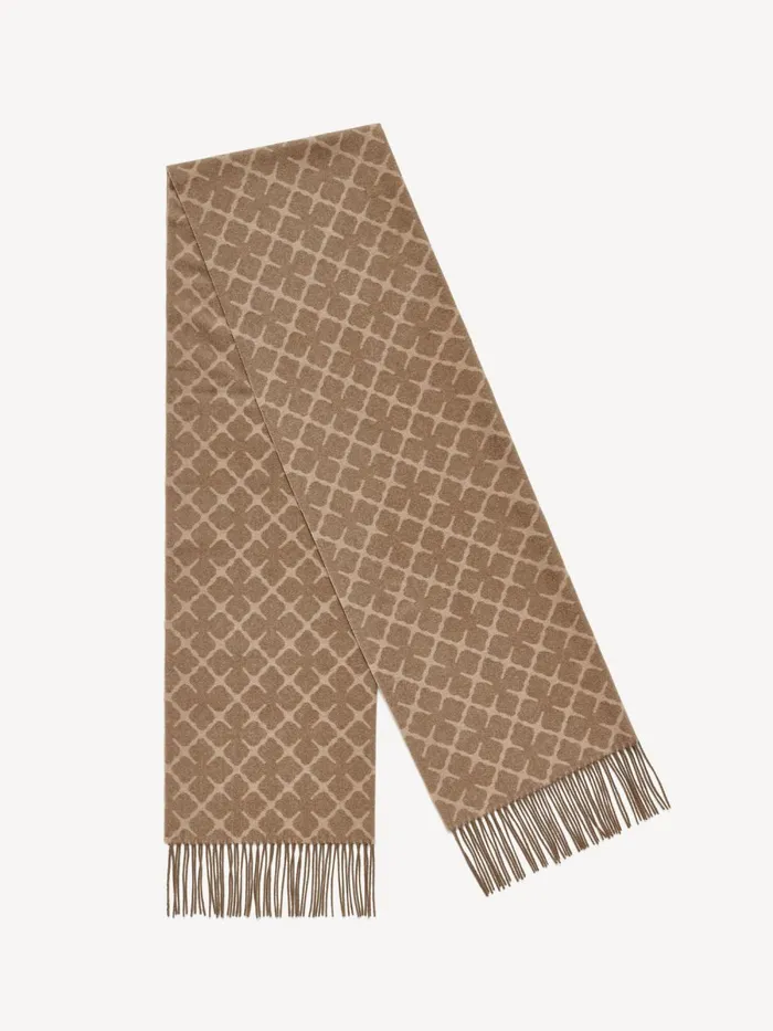 Ortega CashmereBlend Scarf Light Brown Women By Malene Birger Scarves