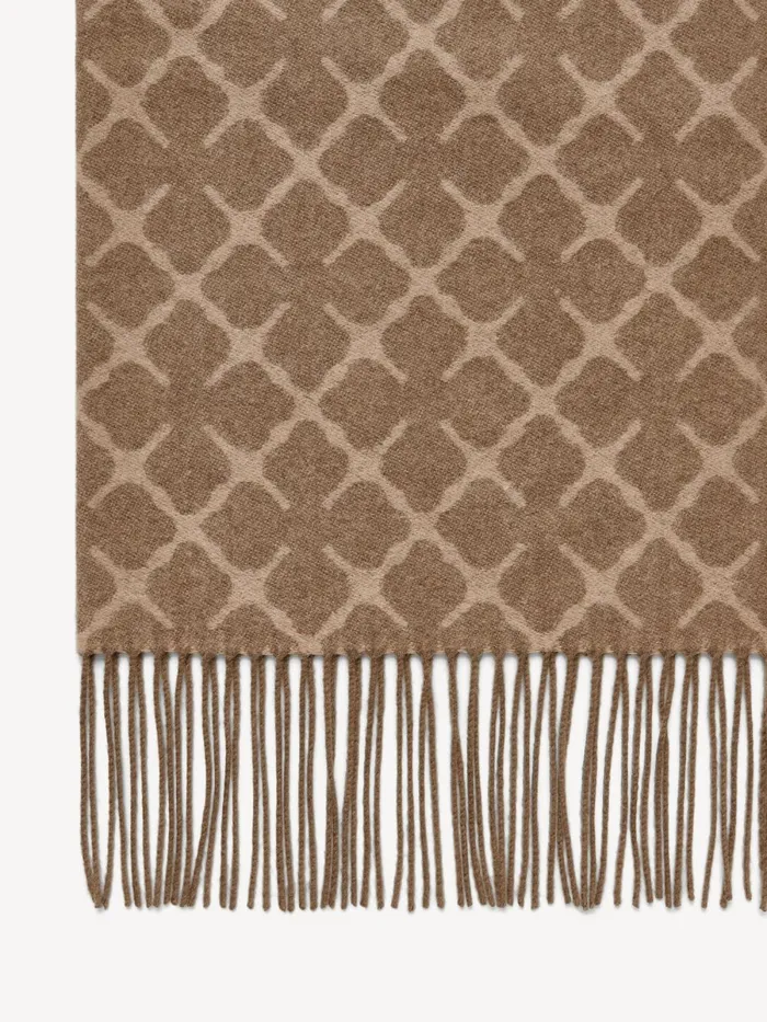 Ortega CashmereBlend Scarf Light Brown Women By Malene Birger Scarves