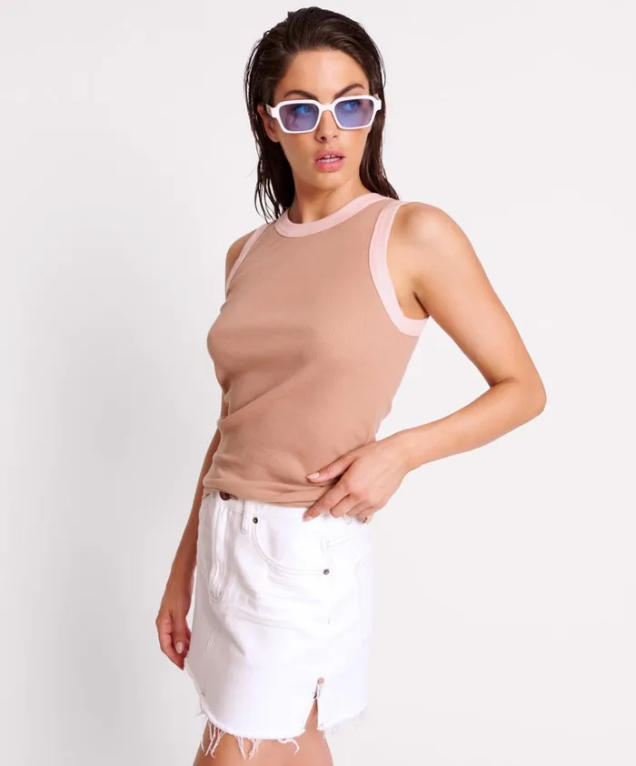 OTS 2 TONE EQUIPMENT TANK Women One Teaspoon Tees and Tanks OTS 2 TONE EQUIPMENT TANK Women One Teaspoon Tees and Tanks