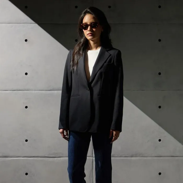 Outerwear Women GFORE DOUBLE KNIT TAILORED BLAZER Onyx