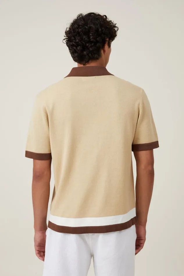 Pablo Short Sleeve Shirt Tan Cable Border Men Cotton On Shirts and Polos Pablo Short Sleeve Shirt Tan Cable Border Men Cotton On Shirts and Polos