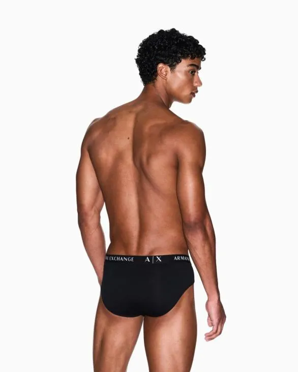 Pack Of 3 Stretch Cotton Briefs Green Men Armani Intimates And Loungewear
