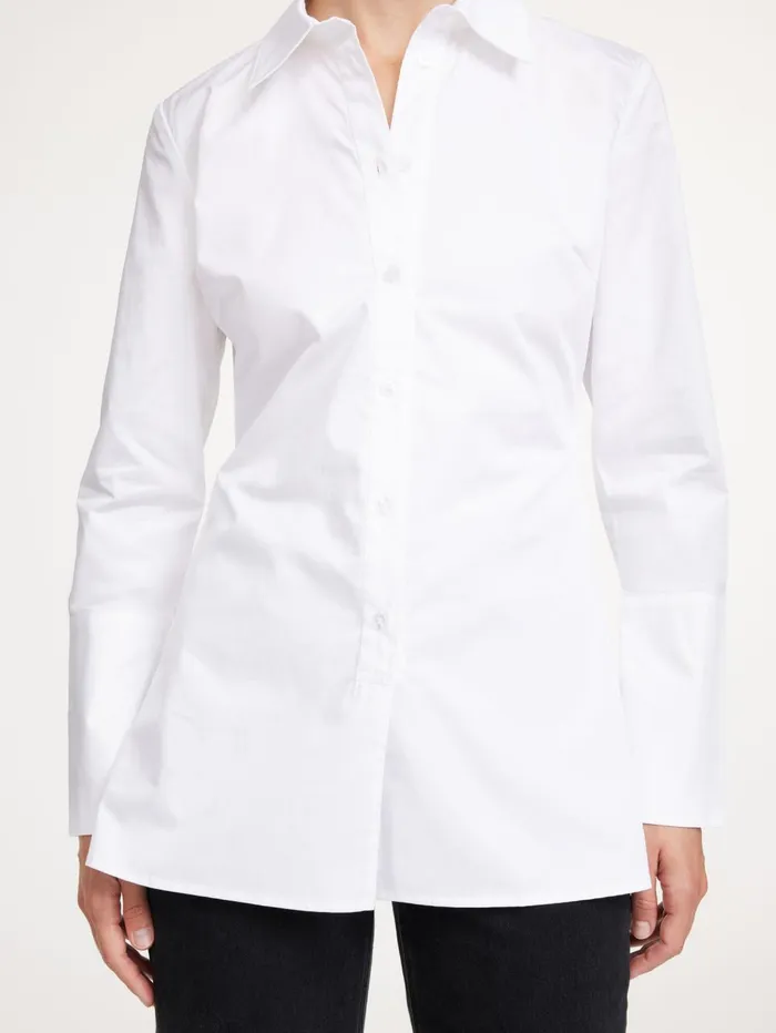 Padano Organic Cotton Shirt Pure White Women By Malene Birger Shirts