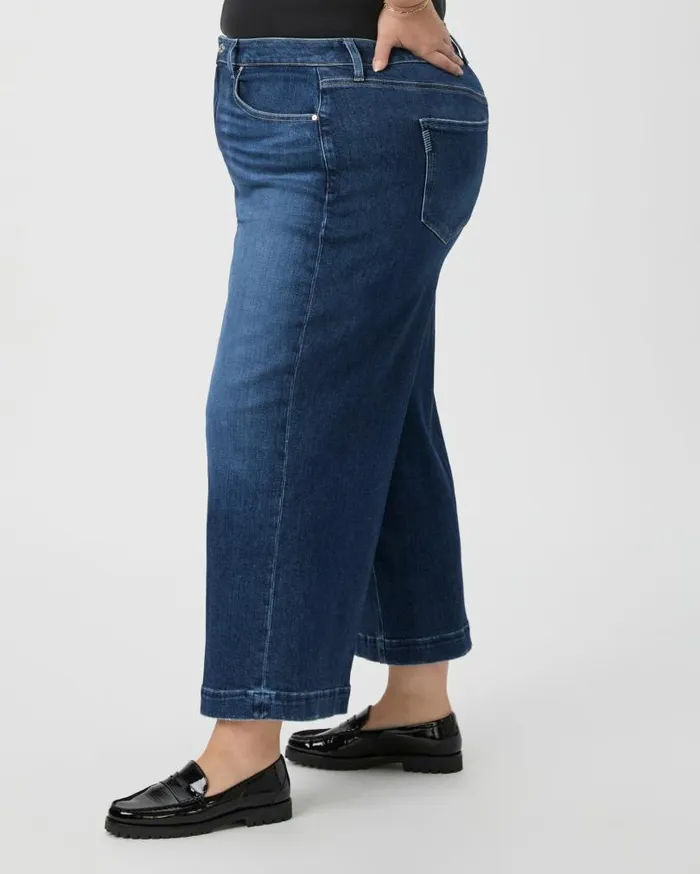 PAIGE Denim Women Anessa Plus 27 Inch Wide Leg Jean 8211 Foreign Film