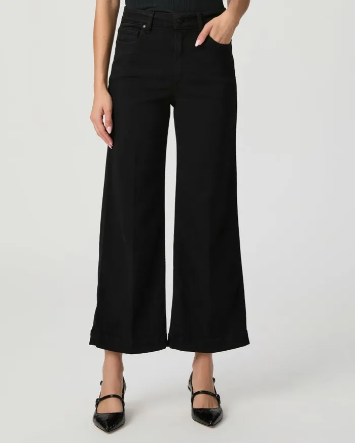PAIGE Denim Women Anessa Wide Leg Jean 8211 Black Shadow PAIGE Denim Women Anessa Wide Leg Jean 8211 Black Shadow