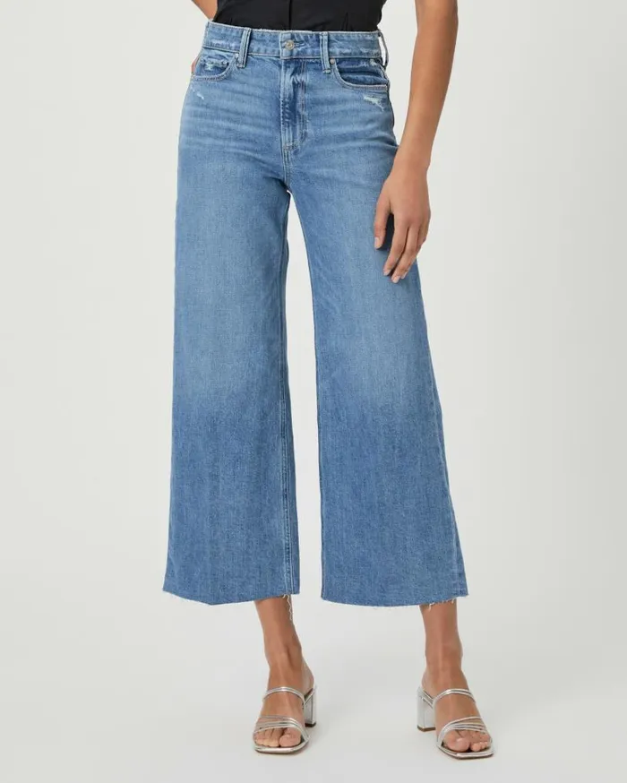 PAIGE Denim Women Anessa Wide Leg Jean 8211 Holy Grail Distressed PAIGE Denim Women Anessa Wide Leg Jean 8211 Holy Grail Distressed