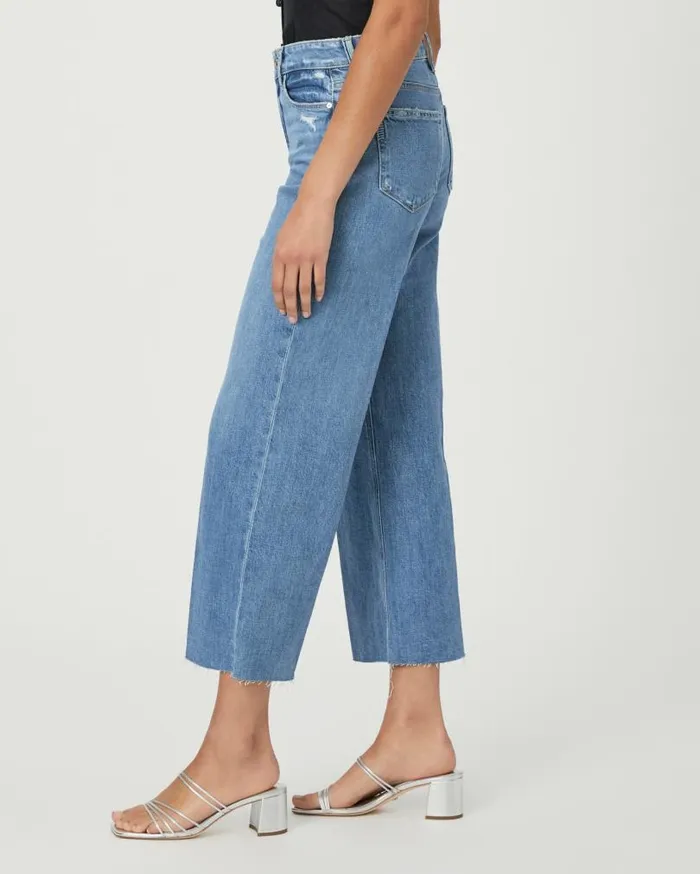PAIGE Denim Women Anessa Wide Leg Jean 8211 Holy Grail Distressed PAIGE Denim Women Anessa Wide Leg Jean 8211 Holy Grail Distressed