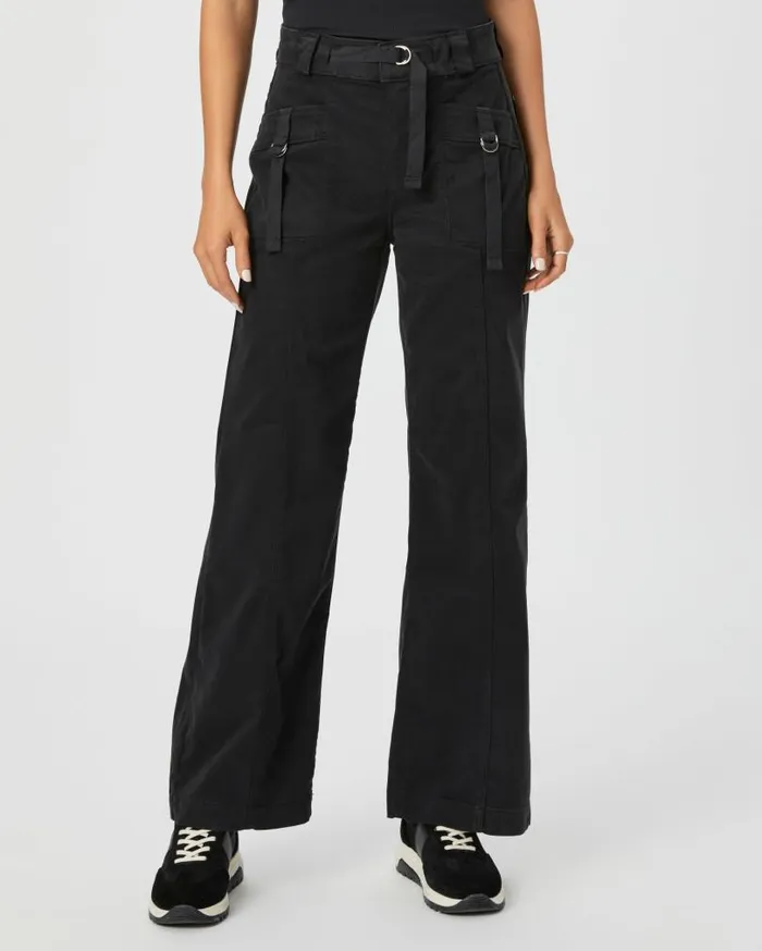 PAIGE Denim Women Brooklyn 31 Inch Wide Leg Pant 8211 Charcoal Black PAIGE Denim Women Brooklyn 31 Inch Wide Leg Pant 8211 Charcoal Black