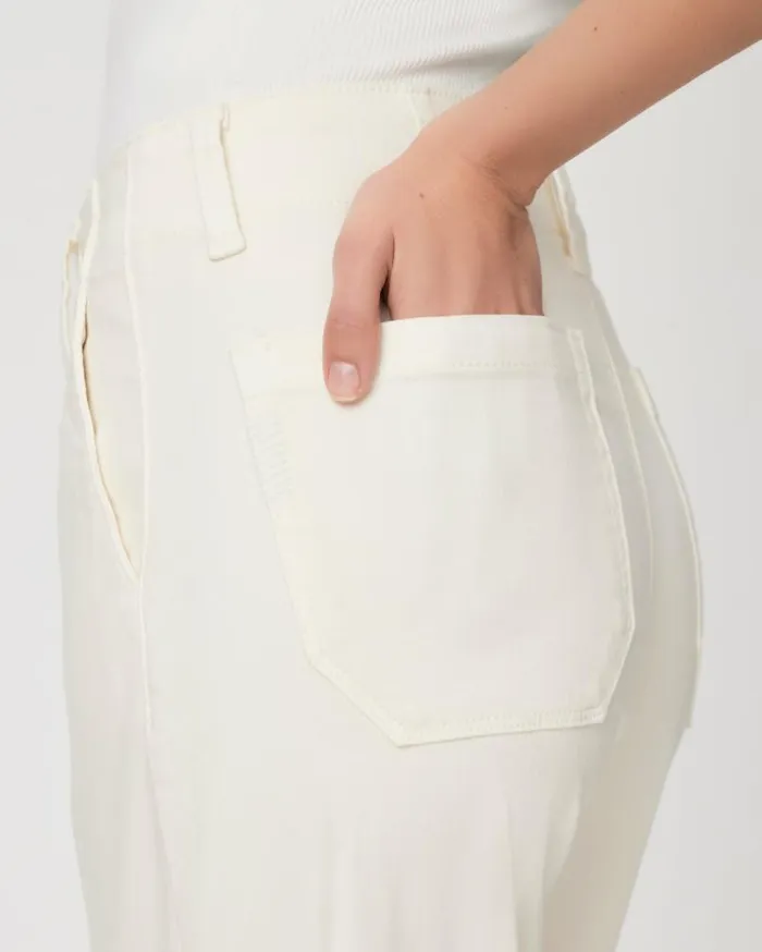 PAIGE Denim Women Brooklyn Crop Wide Leg Pant 8211 Quartz Sand