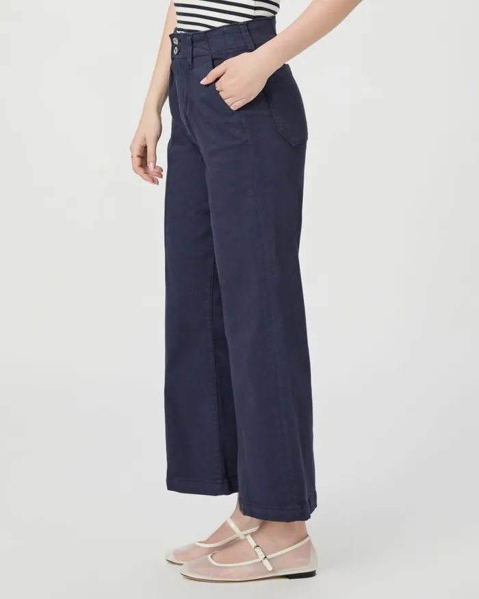 PAIGE Denim Women Brooklyn Crop Wide Leg Pant 8211 Vintage Cosmic Navy PAIGE Denim Women Brooklyn Crop Wide Leg Pant 8211 Vintage Cosmic Navy